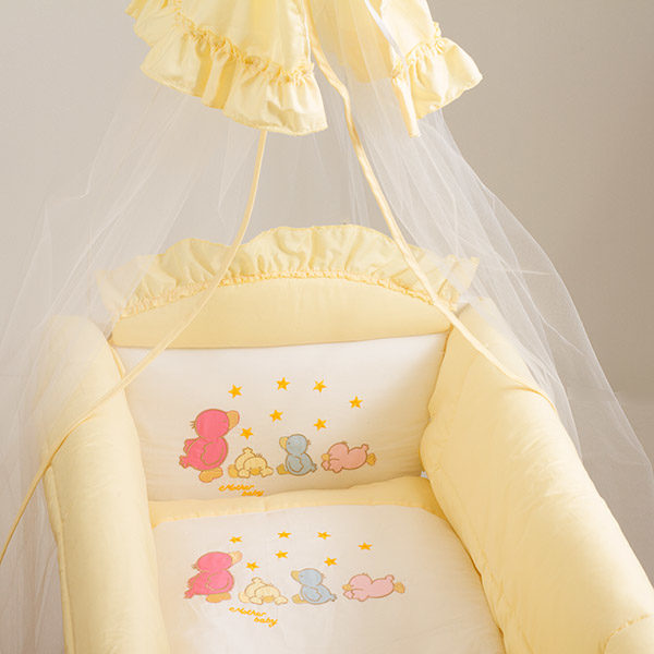 Προίκα Μωρού για Λίκνο Motherbaby Παπί Κίτρινο