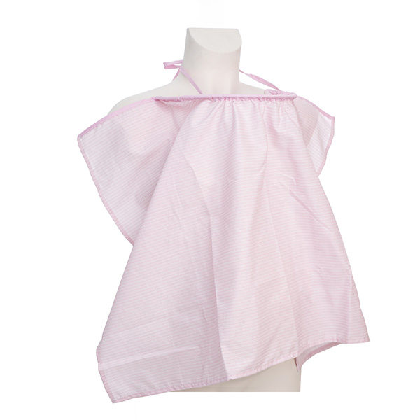 Ποδιά θηλασμού ριγέ ροζ