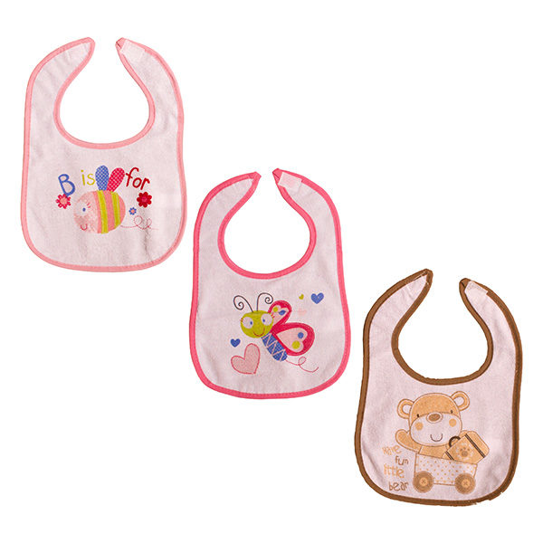 Σαλιάρες Μωρού Αδιάβροχες Mother baby B Pnik 3τεμ