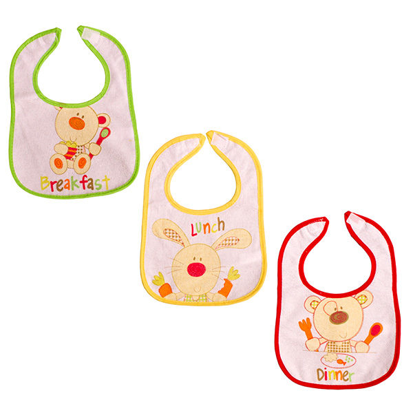 Σαλιάρες Μωρού Αδιάβροχες Breakfast 3τεμ