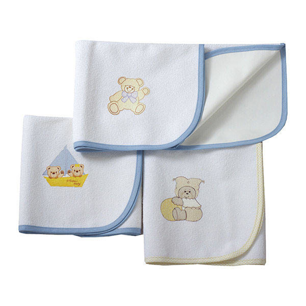 Σελτεδάκια Αδιάβροχα Kαραβάκι Σιέλ 40x60εκ 3τεμ.