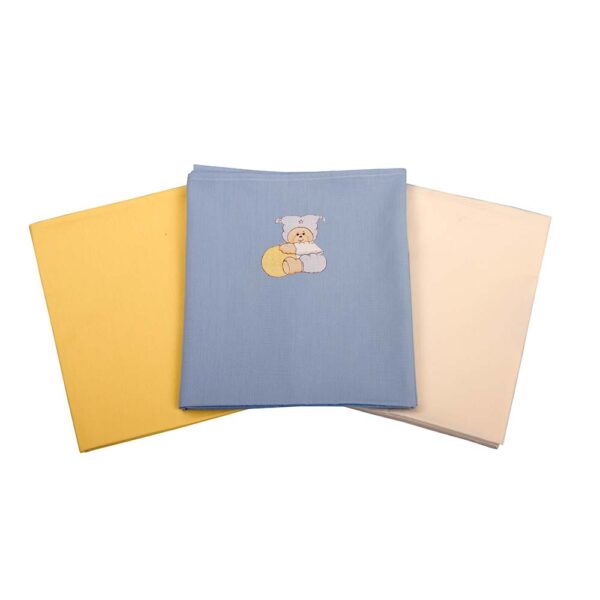 Πάνες Αγκαλιάς Βαμβακερές Μπεζ Κίτρινο Σιέλ Αρλεκίνος Σετ 3 τεμ.