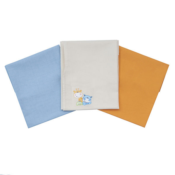 Πάνες Αγκαλιάς Βαμβακερές Σιέλ Πορτοκαλί Μπεζ Ζοο Σετ 3 τεμ