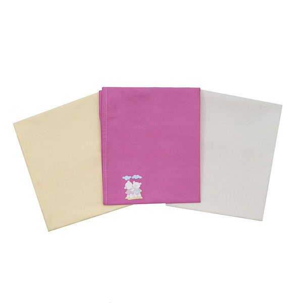 Πάνες Αγκαλιάς Βαμβακερές Κίτρινο Μπεζ Φούξια Διδυμάκια Σετ 3 τεμ (75*85)