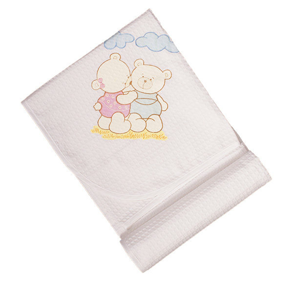 Πικέ Βαμβακερή Κουβέρτα με Σχέδιο Διδυμάκια