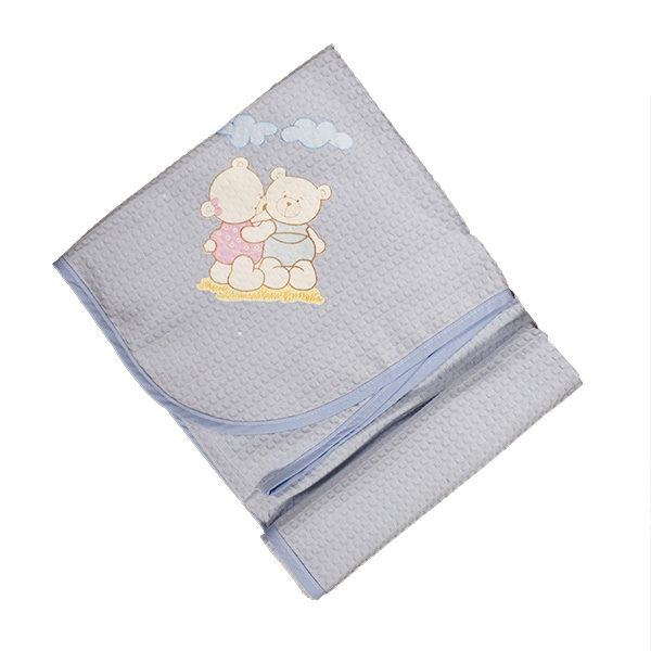 Πικέ Βαμβακερή Κουβέρτα Σιελ με Σχέδιο Διδυμάκια