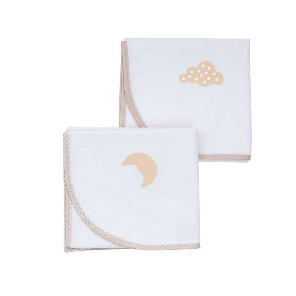 Σελτεδάκια Αδιάβροχα Σύννεφο Μπεζ 60x80εκ 2τμχ