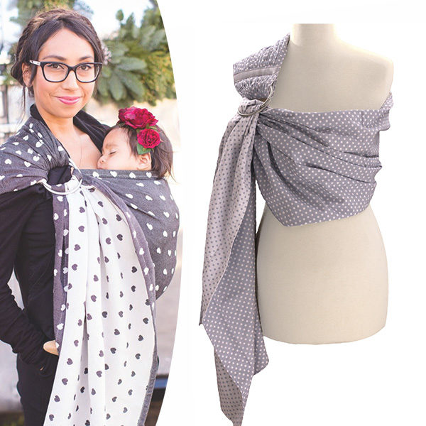 Ring Sling Motherbaby Πουά Γκρι Βαμβακερό 0-15μ