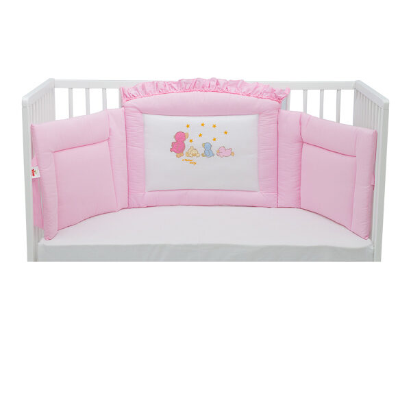 Πάντα κρεβατιού με Κέντημα Παπί Ροζ