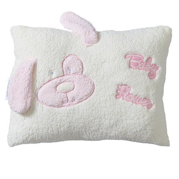 Διακοσμητικό Μαξιλάρι 37x27cm Σκυλάκι Λευκό/ Ρόζ