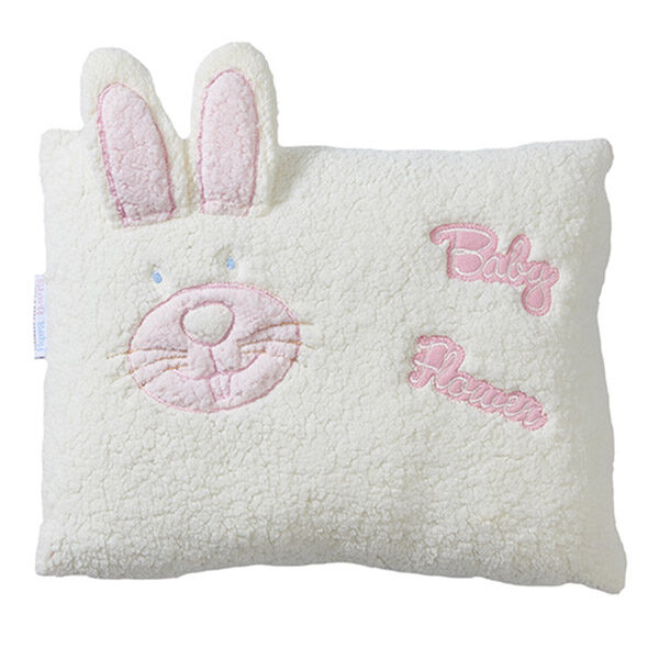 Διακοσμητικό Μαξιλάρι 37x27cm Κουνελάκι Λευκό/ Ρόζ