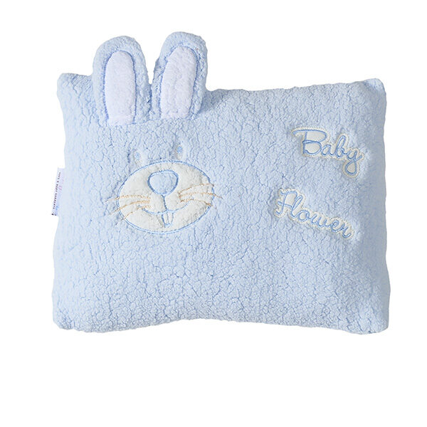 Διακοσμητικό Μαξιλάρι 37x27cm Κουνελάκι Σιέλ/ Λευκό