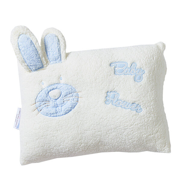 Διακοσμητικό Μαξιλάρι 37x27cm Κουνελάκι Λευκό/ Σιέλ