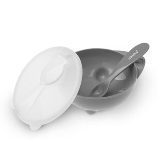 Μπολάκι με Κουτάλι,Akuku Γκρι/Λευκό