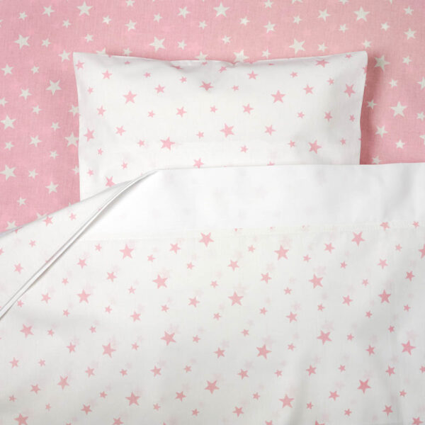Σετ Σεντόνια Κούνιας Βαμβακερά My Star Ροζ 3τεμ. 74x140εκ.