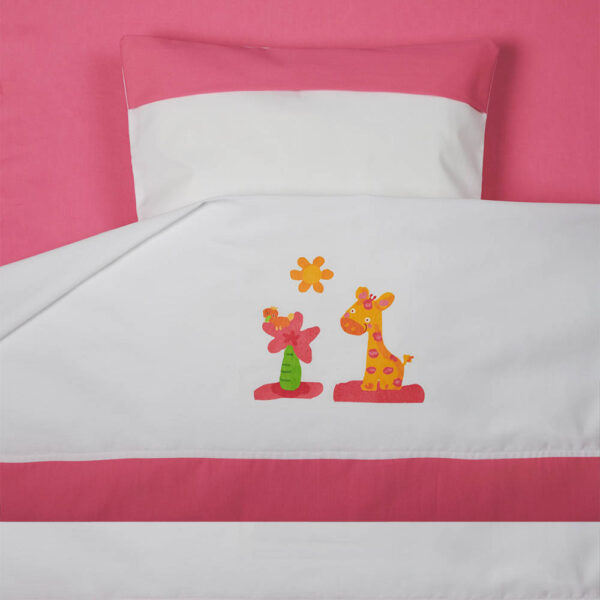 Σετ Σεντόνια Κούνιας, Jungle Ροζ 3 τεμ.