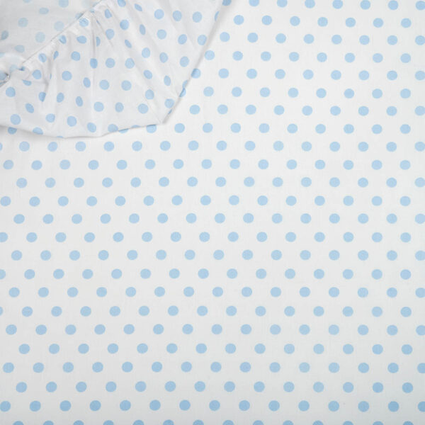 Κατωσέντονο Βαμβακερό με Λάστιχο Πουά Σιέλ