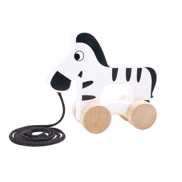 Ξύλινη Συρόμενη Ζέβρα Tooky Toy TKC263 12 μηνών+