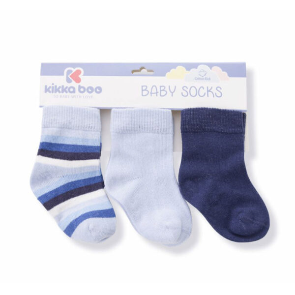 Καλτσάκια Kikkaboo Stripes Dark Blue Σετ 3τεμ. 6-12 μηνών