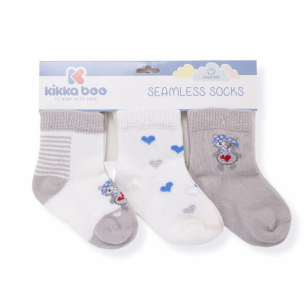 Καλτσάκια Kikkaboo Love Rome Grey Σετ 3τεμ. 2-3ετών