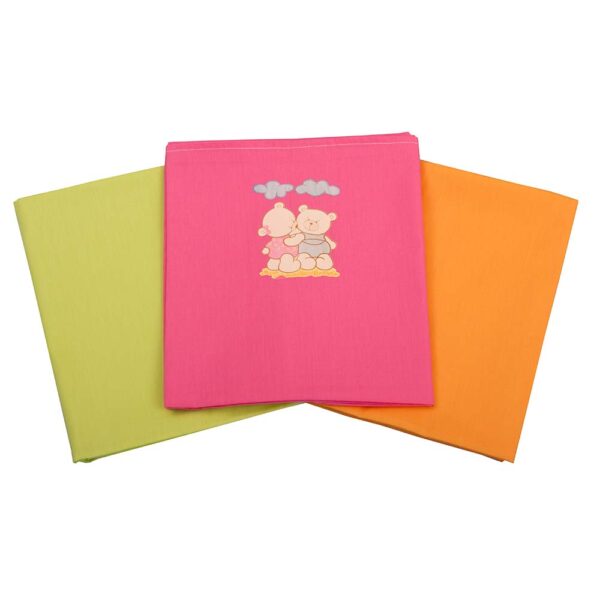 Πάνες Αγκαλιάς Βαμβακερές 3τμχ Κίτρινο/Διδυμάκια Ρόζ/Σιέλ