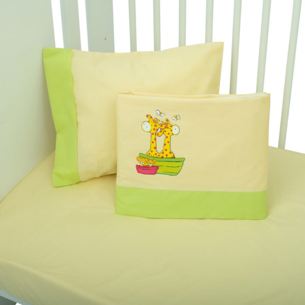 Σετ Σεντόνια Κούνιας, Καμηλοπάρδαλη Λαχανί 3 τεμ.