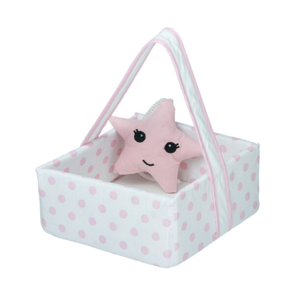 Καλαθάκι για Καλλυντικά Ροζ Πουά