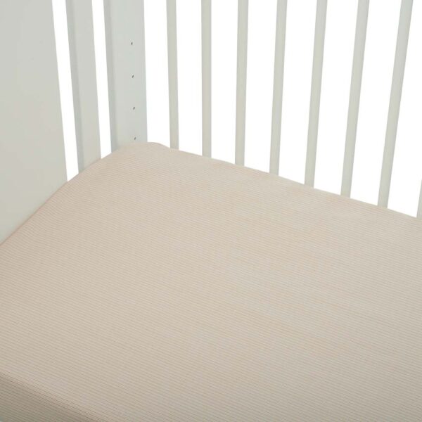 Κατωσέντονο Βαμβακερό με Λάστιχο Ριγέ Μπεζ 74x140εκ.