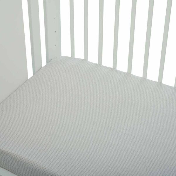 Κατωσέντονο Βαμβακερό με Λάστιχο Ριγέ Γκρι 74x140εκ.