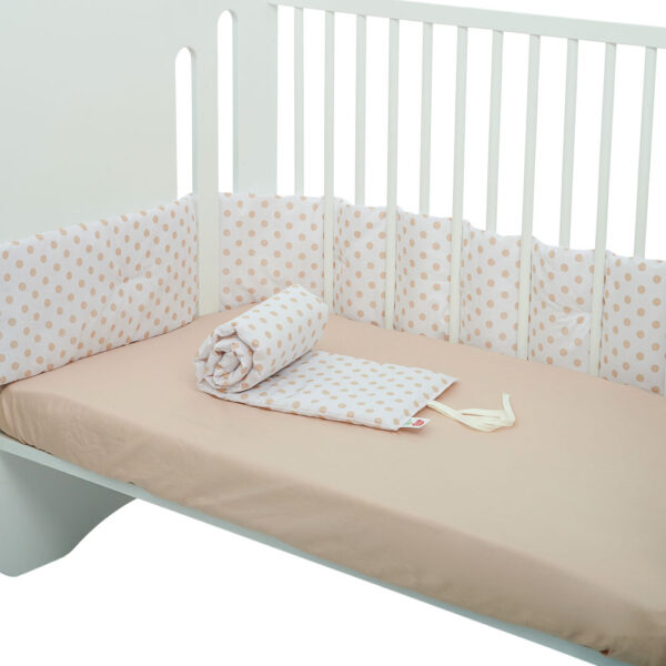 Πάντα Softy Λευκή Πουά Μπεζ 2τεμ.(1.70x23x3εκ + 95x23x3εκ)