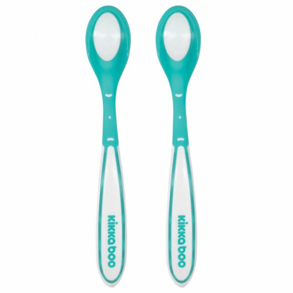 Σετ Κουταλάκια Kikkaboo Βοo Mint 2 τεμ. Με Ένδειξη Θερμοκρασίας 6m+