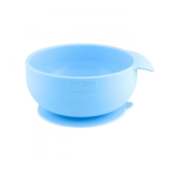 Μπωλ Σιλικόνης με Βεντούζα Chicco Μπλε 6μ+