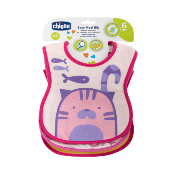 Σετ Σαλιάρες Chicco Easy Meal Κορίτσι 3 τεμ.