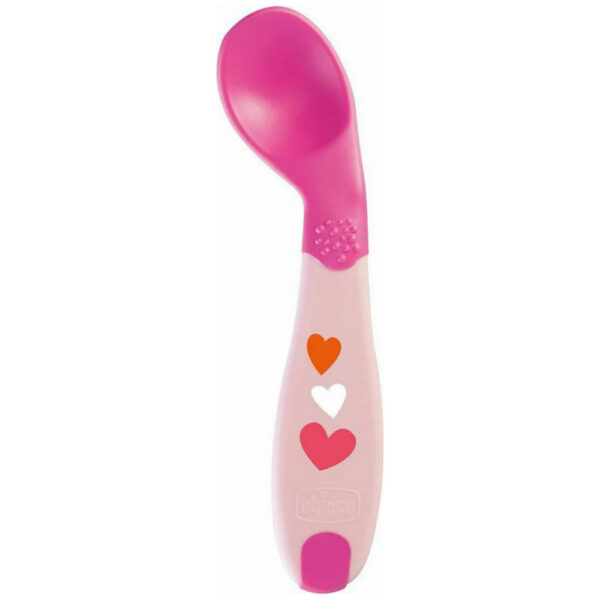 Κουτάλι Σιλικόνης Αρχής Chicco Baby's First Spoon Pink 8m+