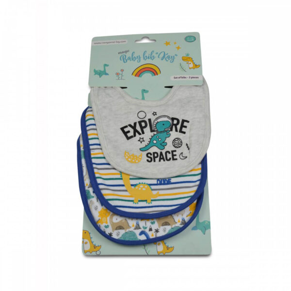 Σετ Σαλιάρες Cangaroo Kay Blue 3τεμ.0-12m