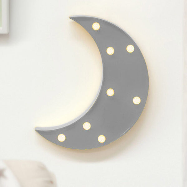 Φωτιστικό Τοίχου Kiokids Led Γκρι Φεγγάρι