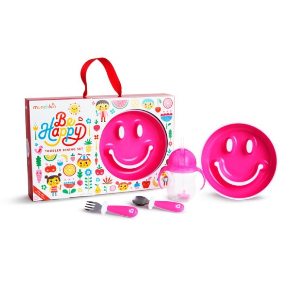 Σερβίτσιο Φαγητού Munchkin Be Happy Toddler Pink 4τεμ.