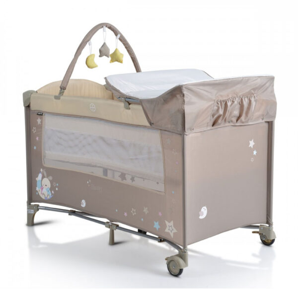 Παρκοκρέβατο Moni Cangaroo 2 Επιπέδων Sleepy Beige