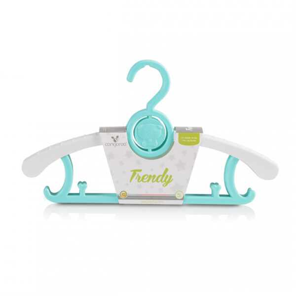 Τηλεσκοπικές Παιδικές Κρεμάστρες Cangaroo Trendy Mint 5τεμ.
