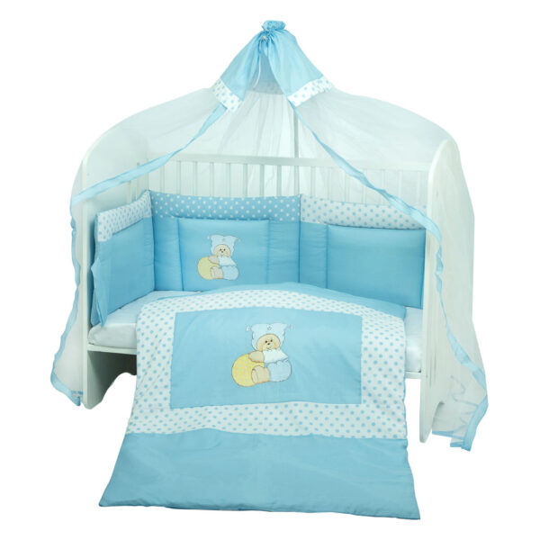 Προίκα μωρού Motherbaby Αρλεκίνος Σιέλ 4τεμ.