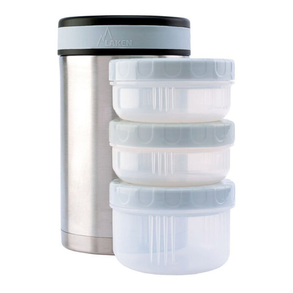 Θερμός Φαγητού Laken 1,5lt με 3 Ταπεράκια