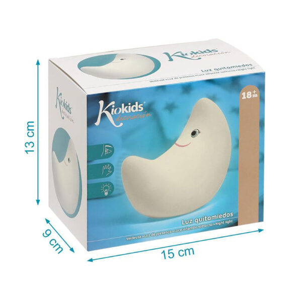 Φωτάκι Νυκτός Led Φεγγαράκι Λευκό 15x13cm