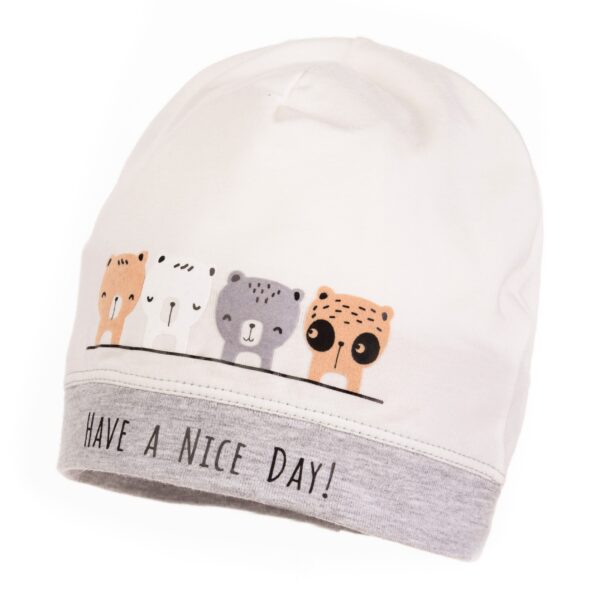 Βρεφικό Σκουφάκι Βαμβακερό Motherbaby Have A Nice Day