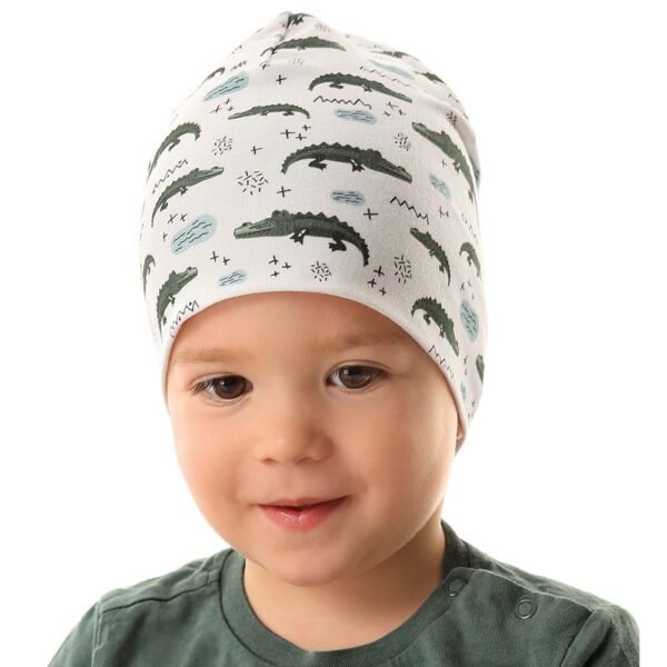 Βρεφικό Σκουφάκι Motherbaby Βαμβακερό Κροκόδειλος