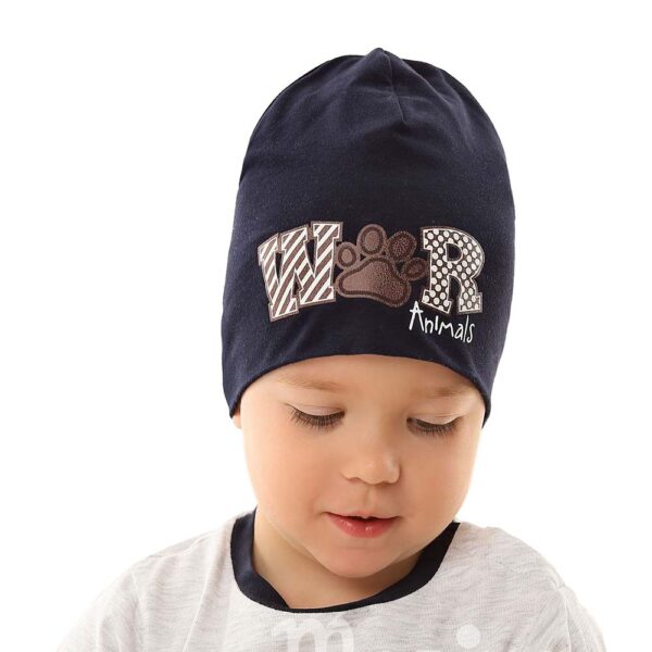 Βρεφικό Σκουφάκι Motherbaby Βαμβακερό War Animals Μπλε