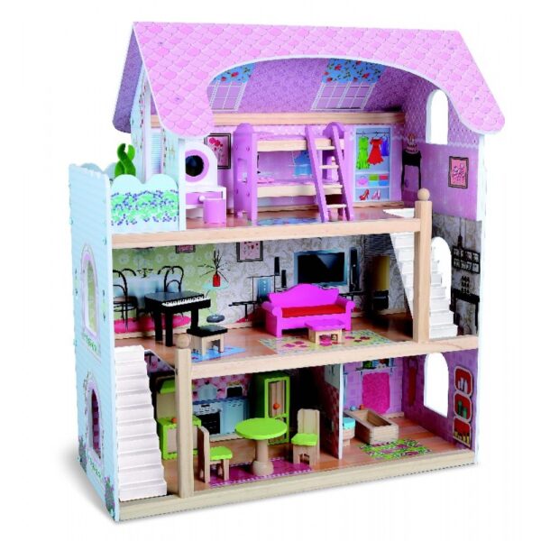 Ξύλινο Κουκλόσπιτο Moni Toys 4110 Mila 3ετων+