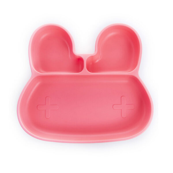 Πιάτο Σιλικόνης με Χωρίσματα Babywise Κουνελάκι Ροζ