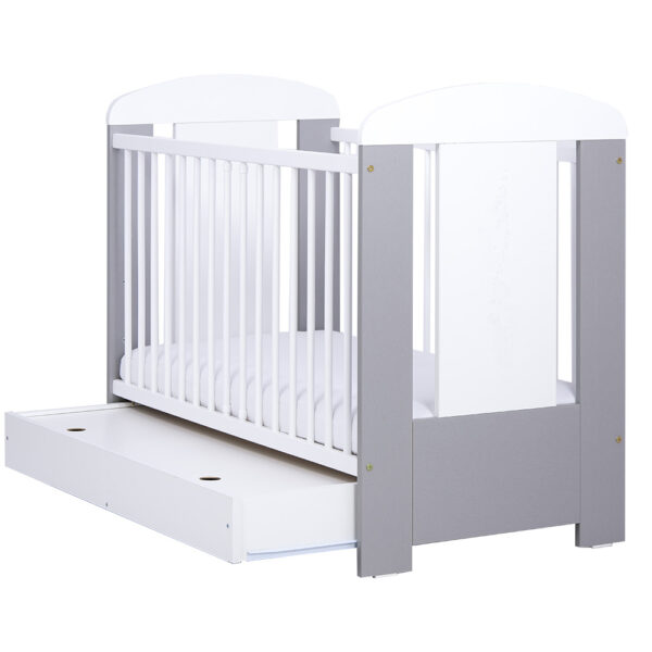 *ΠΡΟΣΦΟΡΑ* Κούνια Μωρού Motherbaby Silver White με Συρτάρι 0-3 ετών