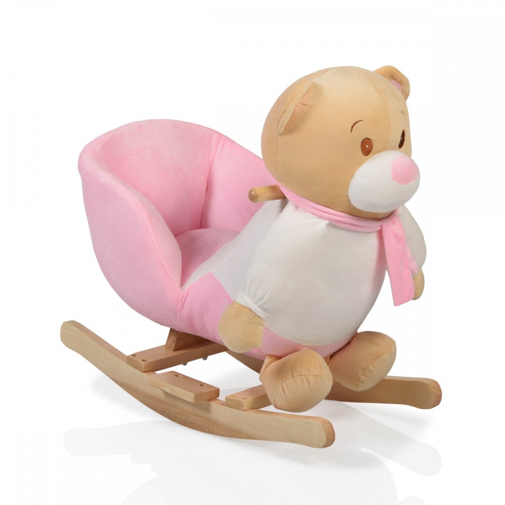 Κουνιστό Λούτρινο Αρκουδάκι Moni Bear Pink WJ-635 | Mother Baby