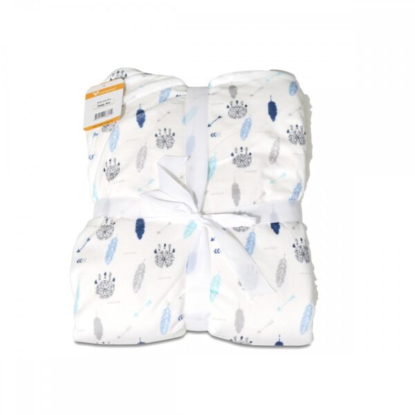 Κουβέρτα Αγκαλιάς και Λίκνου Cangaroo Sherpa Shaggy Blue 75x105 εκ.